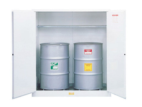 Flammable Waste Vertical Drum Safety Cabinet, Steel, Cap. 110-gallons, 1 shelf, 2 m/c doors - SolventWaste.com