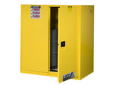 Sure-Grip® EX Vertical Drum Safety Cabinet and Drum Rollers, Cap. 110 gal., 1 shelf, 2 m/c doors - SolventWaste.com