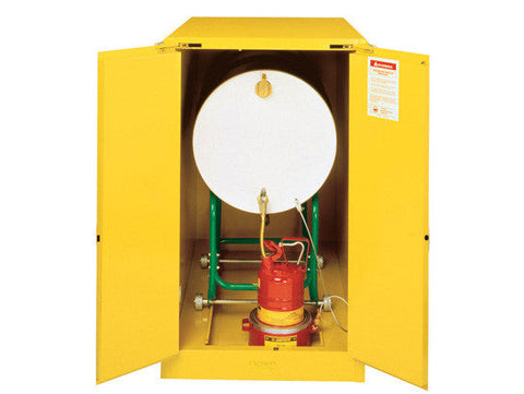 Sure-Grip® EX Horizontal Drum Safety Cabinet with Cradle Track, Cap. 55-gal. drum, 2 s/c doors - SolventWaste.com