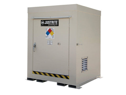 Non-Combustible Outdoor Safety Locker, 4-Drum, Explosion Relief Panels - SolventWaste.com