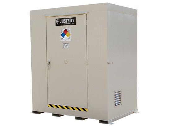 Non-Combustible Outdoor Safety Locker, 6-Drum, Explosion Relief Panels - SolventWaste.com