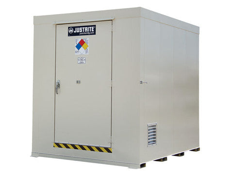 Non-Combustible Outdoor Safety Locker, 12-Drum, Explosion Relief Panels - SolventWaste.com