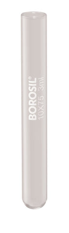 Borosil® Tubes - Test - Reusable - Plain End - 38mL - 25mm x 100mm (OD x H) - CS/200 - SolventWaste.com