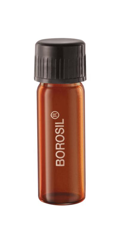 Tubes Borosil® - Culture - Fond plat - Ambre - Bouchons à vis en PP doublés de PTFE - 5 mL - CS/100