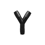 Y Connector Fitting Pack, Polypropylene, 1/2" Hose Barb x 1/2" Hose Barb to 1/2" Hose Barb, 100/pk - SolventWaste.com