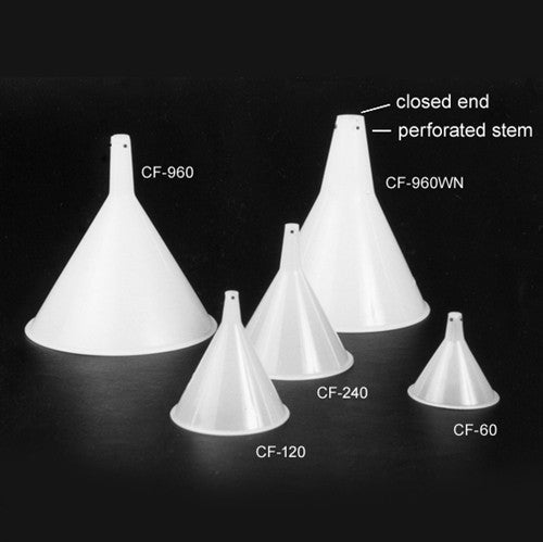 Chromatography Funnel CF-960 HDPE Plastic 960mL - SolventWaste.com