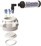 EZwaste® Safety Vent VersaCap® 83mm, 6 Ports for 1/8'' OD Tubing and a Chemical Exhaust Filter - SolventWaste.com