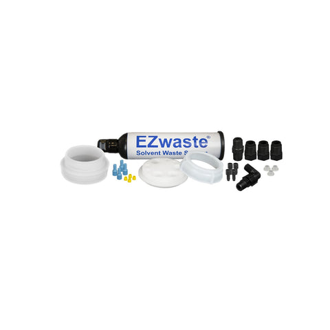 EZWaste® UN/DOT Filter Kit, VersaCap® 70S w/ Threaded Adapter, 4 Ports for 1/8” OD Tubing, 3 Ports for ¼” OD Tubing - SolventWaste.com