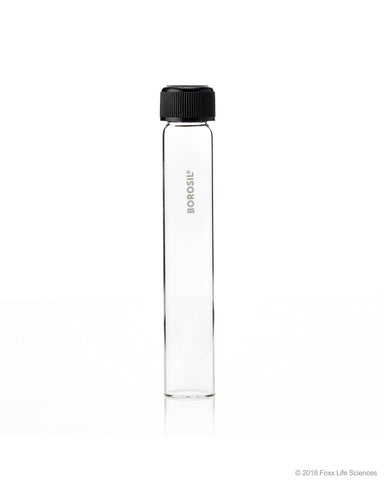 Borosil® Culture Tubes Media Flat Bottom PP cap with Liner 50 mL Borosilicate CS/50 - SolventWaste.com