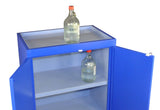 Floor Acid Cabinet, Fully Lined, Top Tray - SolventWaste.com