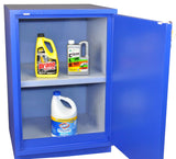 Under-the-Counter, Corrosive Cabinet, Fully Lined, 23", Right Hinge, Blue - SolventWaste.com