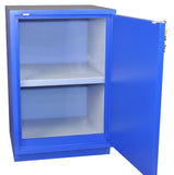Under-the-Counter, Corrosive Cabinet, Fully Lined, 23", Right Hinge, Blue - SolventWaste.com