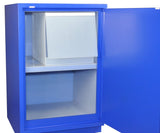 Under-the-Counter, Corrosive Cabinet, Fully Lined, 23", Right Hinge, Blue - SolventWaste.com