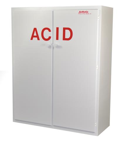 Polypropylene Acid Cabinet, 60" Tall - SolventWaste.com