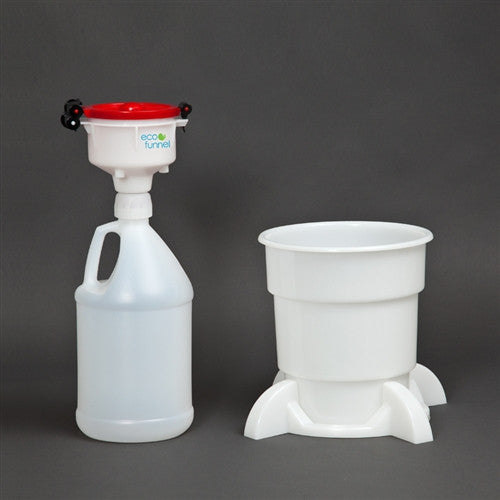 4" ECO Funnel System, 1 gallon Jug with Handle, Secondary Container - SolventWaste.com