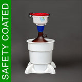 4" ECO Funnel System, 4 Liter Safety Coated Bottle, Secondary Container - SolventWaste.com