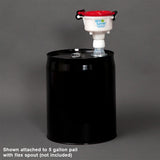 4" ECO Funnel with cap adapter for Rieke Flex Spout - SolventWaste.com