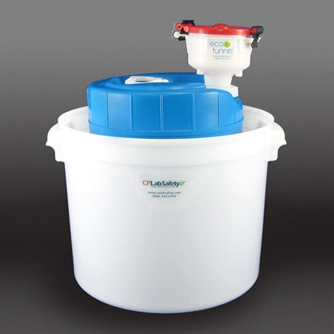 4" ECO Funnel System, 5 gallon, 70mm (FS70), Secondary Container - SolventWaste.com