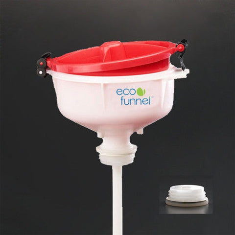 8" ECO Funnel with 2" coarse thread cap adapter - SolventWaste.com