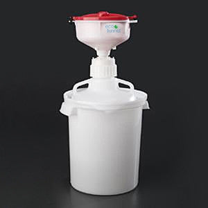 8" ECO Funnel System, 10 Liter, 83mm Cap adapter (83B) - SolventWaste.com