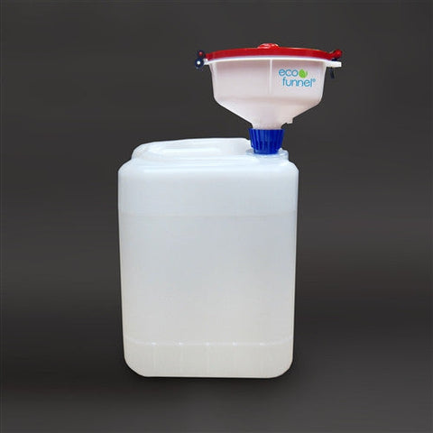 8" ECO Funnel System, 20L Rectangular Drum, 70mm Cap - SolventWaste.com