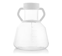 EZBio® 5L Erlenmeyer PC Flasks - 90mm Vented Cap w/Handle - Sterilized - 4/CS - SolventWaste.com
