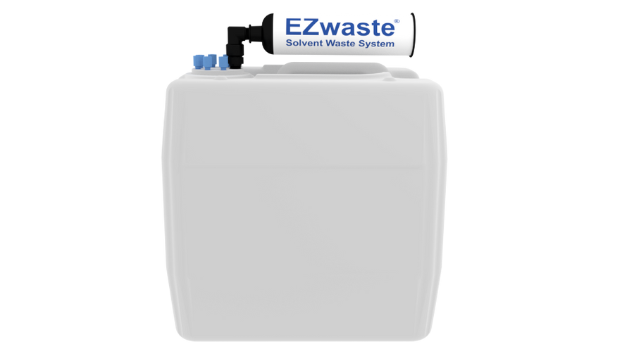 EZwaste® UN/DOT Filter Kit, VersaCap® 70S , 6 ports for 1/8" OD Tubing with 13.5L Container - SolventWaste.com