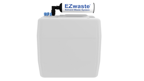 EZwaste® UN/DOT Filter Kit, VersaCap® 70S , 4 ports for 1/8" OD Tubing, 3 port for 1/4" OD Tubing, one Level Sensor Port with fluid sensor and 13.5L Container - SolventWaste.com