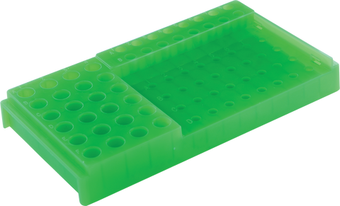 Abdos PCR Workstation Rack with Lid, PP, Assorted Colors, 5/CS