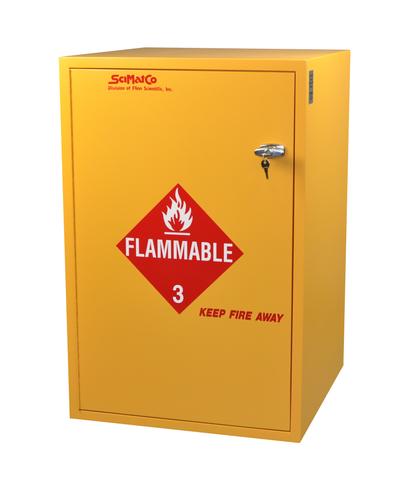 Floor Flammables Cabinet, Self-Closing Door - SolventWaste.com