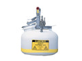 Quick-Disconnect Disposal Safety Can, stainless steel fittings for 3/8" tubing, 2 gal., polyethylene - SolventWaste.com