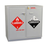 Under-the-Counter, Combination Acid/Flammables Cabinet, Fully Lined, 47" - SolventWaste.com
