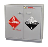 Under-the-Counter, Combination Acid/Flammables Cabinet, Partially Lined, 35", Self-Closing Door - SolventWaste.com