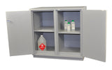 Under-the-Counter, Combination Acid/Flammables Cabinet, Fully Lined, 35" - SolventWaste.com