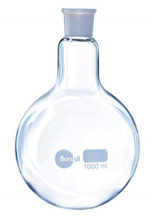 Borosil® Round Bottom Boiling Flasks With Beaded Rim - 1000 mL - CS/20 - SolventWaste.com