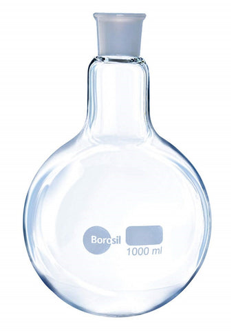 Borosil® Round Bottom Boiling Flasks With Beaded Rim - 1000 mL - CS/20 - SolventWaste.com