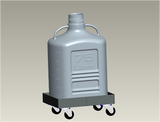 EZwaste® XL Safety Vent Carboy 75L HDPE with VersaCap® 120mm, 6 Ports for 1/8'' OD Tubing and a Chemical Exhaust Filter - SolventWaste.com