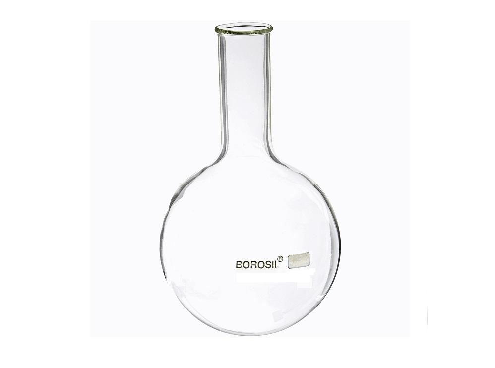 Borosil® Flasks - Boiling - Round Bottom - Ground Glass Neck - 50mL - 29/32 - CS/20 - SolventWaste.com