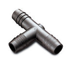 T Connector Fitting Pack, Polyethylene, 3/4" Hose Barb x 3/4" Hose Barb to 3/4" Hose Barb, 10/pk - SolventWaste.com